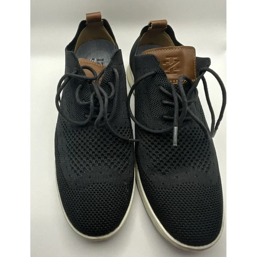IZOD Breeze Oxford Casual Shoes for Men, Memory Foam Canvas BLACK‎
